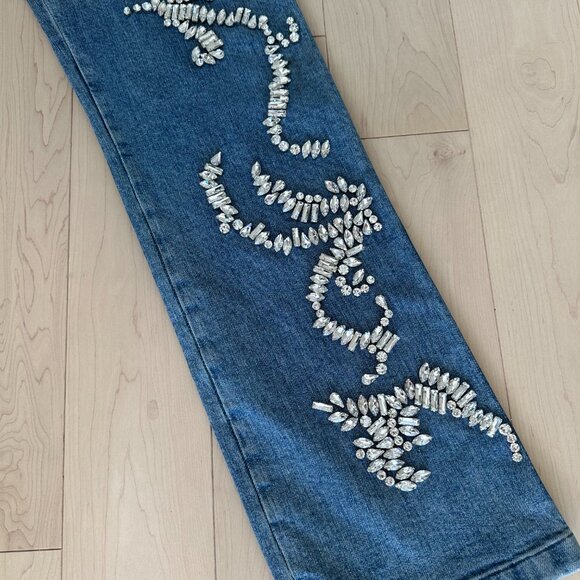 Versace Embellished Straight-Leg Jeans - Picture 7 of 12
